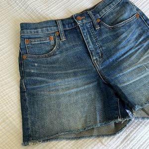 Madewell Mid Blue Wash Denim Shorts
